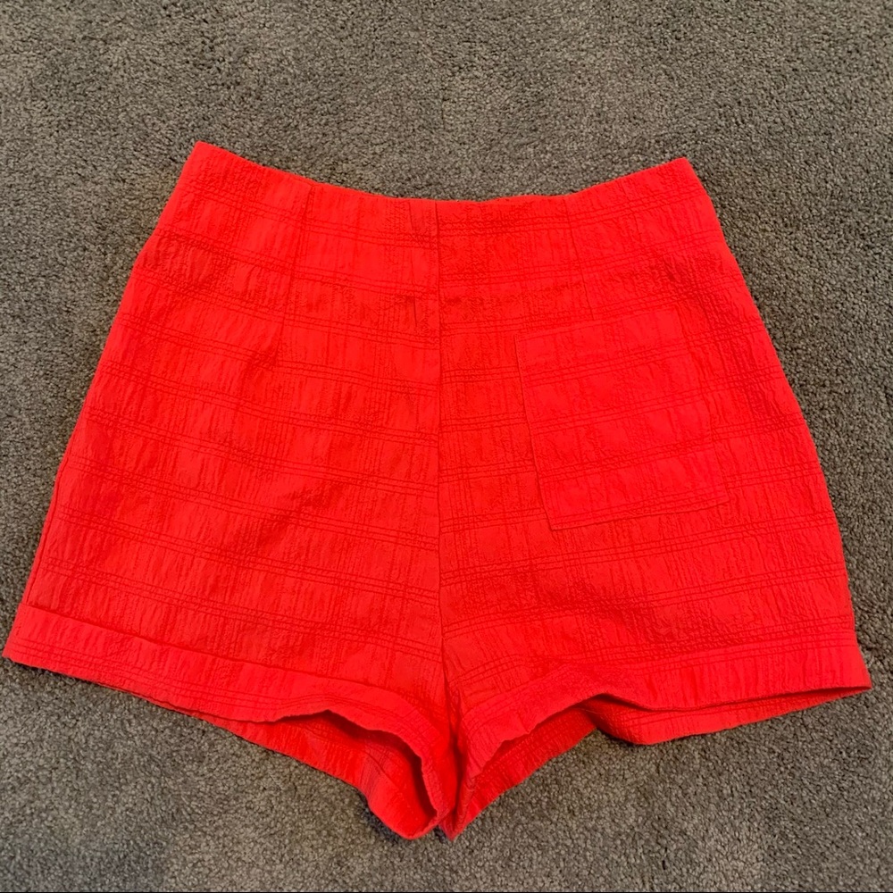 Urban Outfitters Red linen shorts